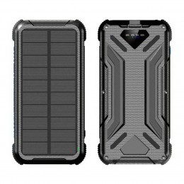 Універсальний потужний зовнішній акумулятор Jiageng ZL807 16000 mAh із сонячною панеллю, Чорний (AMN)