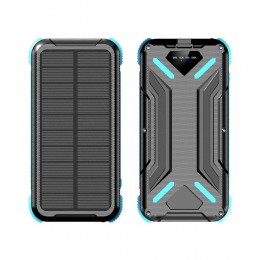 Універсальний потужний зовнішній акумулятор Jiageng ZL807 20 000 mAh із сонячною панеллю, Блакитний (AMN)