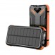 Універсальний потужний зовнішній акумулятор Jiageng ZL807 20 000 mAh із сонячною панеллю, Помаранчевий (AMN)