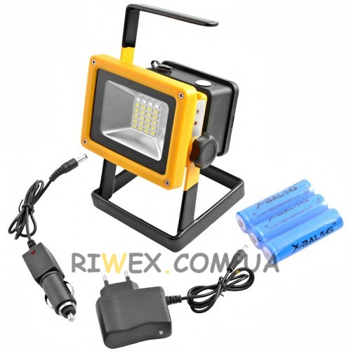 Універсальний переносний LED-прожектор акумуляторний 30W 12V (12)