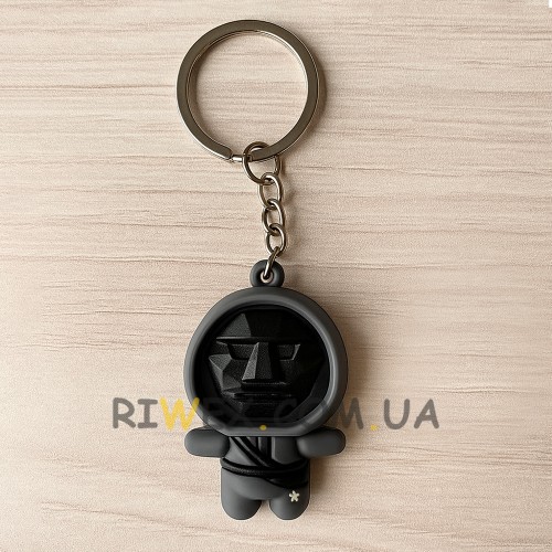 Колекційні брелки на ключі, рюкзак моделька охоронця «Гра в кальмара» "Ведучий 55х32 мм (12)