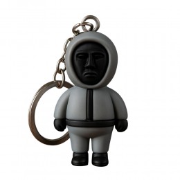 Колекційні брелки на ключі, рюкзак моделька охоронця «Гра в кальмара» "Ведучий 58х30 мм (12)