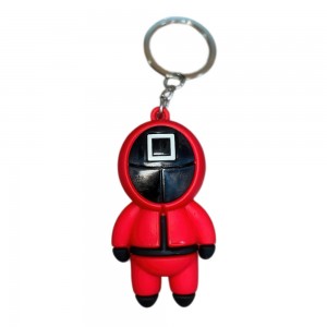 Колекційний брелок на ключі, рюкзак моделька охоронця Гра в кальмара "Квадрат. Охоронець" 58х26 мм (12) Колекційний брелок на ключі, рюкзак моделька охоронця Гра в кальмара "Квадрат. Охоронець" 58х26 мм (12)