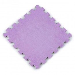 Ігровий м'який плюшевий килимок-пазл 30×30 см 20 шт Фіолетовий з сірим (509)