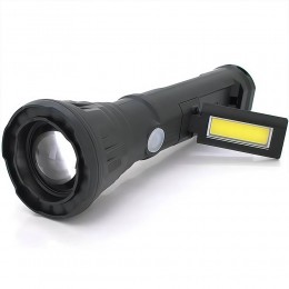 Компактный ручной фонарик аккумуляторный 3 режима Zoom JLP-2182A (12)