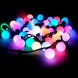 Яскрава світлодіодна гірлянда «Нитка Кульки» 80 LED, 8 м, мультиколір, чорний кабель (12)