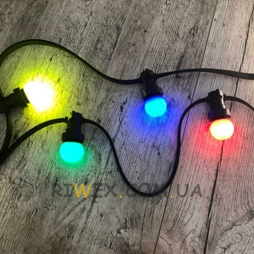 Вулична вологозахищена гірлянда Belt Light CL59RGB 55W (E27, IP65) 15 великих ламп (12)
