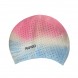 Силиконовая шапочка для плавания Bubble Cap RAPIDO для взрослых розово-бело-голубой (12) Силиконовая шапочка для плавания Bubble Cap RAPIDO для взрослых розово-бело-голубой (12)