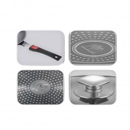 Сковорода BENSON BN-432 міцний алюміній з антипригарним діамантовим покриттям, з кришкою 24 см (2358)