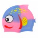 Силіконова дитяча шапочка для плавання Синій-рожевий (12)