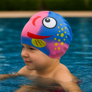 Силіконова дитяча шапочка для плавання Синій-рожевий (12) Силіконова дитяча шапочка для плавання Синій-рожевий (12)