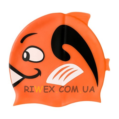 Силиконовая детская шапочка для плавания Оранжевый (12)