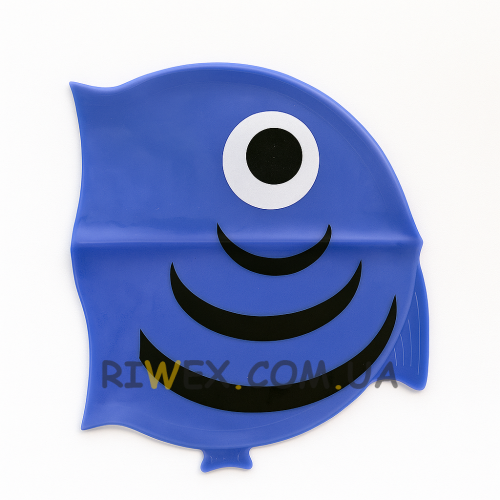 Силиконовая детская шапочка для плавания Синий (12)
