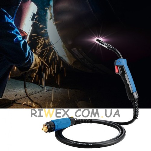 Шланг МБ-15 200А 3,0 м з євророз'ємом для дроту 0,6–1,2 мм 846 (JS)