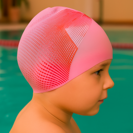 Силиконовая шапочка для плавания Розовая (12)