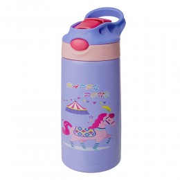 Дитячий термос-поїлка Happy pony 10х7,5х19,4см 400мл Фіолетовий