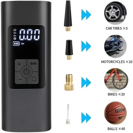  Портативний електричний не акумуляторний компресор-насос Air Pump 12V CZCQ-101 Чорний (509)