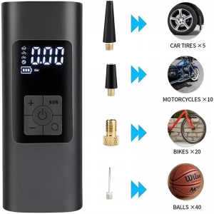  Портативний електричний не акумуляторний компресор-насос Air Pump 12V CZCQ-101 Чорний (509)