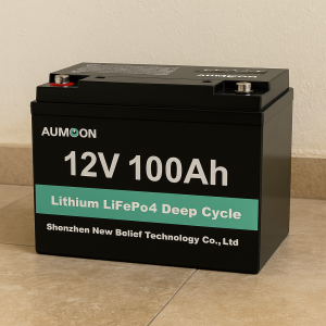 Літій-залізо-фосфатний акумулятор AUMOON LiFePO4 12,8V-100Ah 1,28 КВт BMS Bluetoouth для ДБЖ (OX)