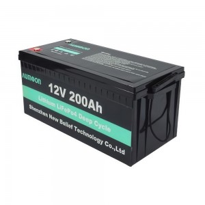 Літій-залізо-фосфатний акумулятор AUMOON  LiFePO4 12,8V-200Ah (2,56 КВт) BMS, Bluetoouth для ДБЖ (OX)