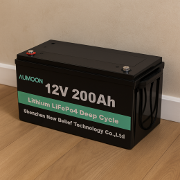 Літій-залізо-фосфатний акумулятор AUMOON  LiFePO4 12,8V-200Ah (2,56 КВт) BMS, Bluetoouth для ДБЖ (OX)