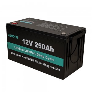 Літій-залізо-фосфатний акумулятор AUMOON LiFePO4 12,8V-250Ah (3,2 КВт) BMS, Bluetoouth, для ДБЖ (OX) Літій-залізо-фосфатний акумулятор AUMOON LiFePO4 12,8V-250Ah (3,2 КВт) BMS, Bluetoouth, для ДБЖ (OX)