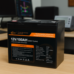 Аккумулятор Jsdsolar J12100 LiFePO4 12,8V-100Ah 1,28 КВт BMS с экраном (OX)