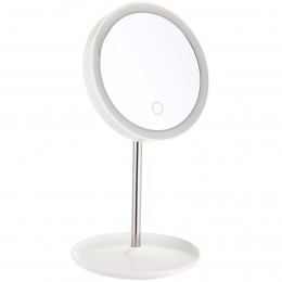 Настільне кругле дзеркало LED Mirror 360 CY032 Ø17,5 см 3хААА Білий (205)