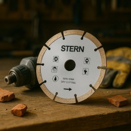 Алмазный диск с сегментным делением для сухой резки STERN S (сегмент) 125x1.9x7.7х22.23 P-856 (JS)