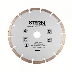 Алмазный диск с сегментным делением для сухой резки STERN S (сегмент) 150x2.2х22.2 P-1317 (JS) Алмазный диск с сегментным делением для сухой резки STERN S (сегмент) 150x2.2х22.2 P-1317 (JS)