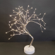 Декоративна світлодіодна настільна гірлянда біле дерево "Бансай" 60 см 108 діодів 12В/3хАА Теплий білий (4389)