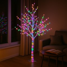 Прикраса для дому, саду чи вітрини світлодіодне дерево «Сакура» 1.8 м, 500 LED, IP44, Мультиколор (4389)