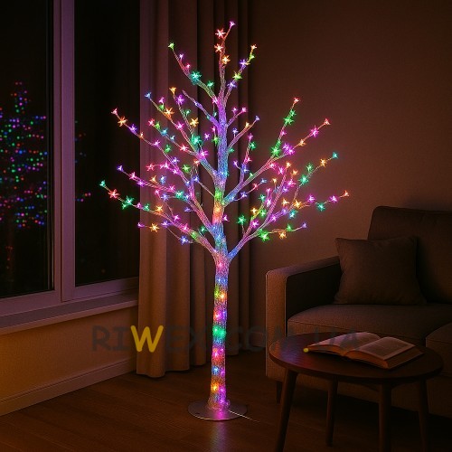 Прикраса для дому, саду чи вітрини світлодіодне дерево «Сакура» 1.8 м, 500 LED, IP44, Мультиколор (4389)