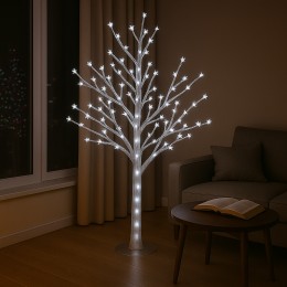 Прикраса для дому, саду чи вітрини світлодіодне дерево «Сакура» 1.8 м, 500 LED, IP44, Білий (4389)