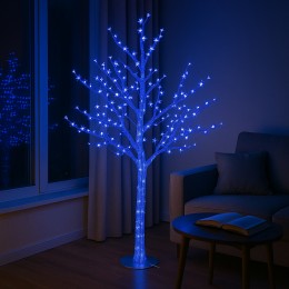 Прикраса для дому, саду чи вітрини світлодіодне дерево «Сакура» 1.8 м, 500 LED, IP44, Синій (4389)