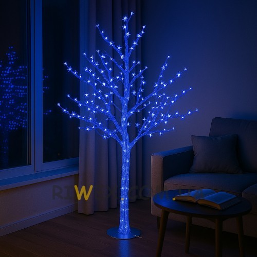 Прикраса для дому, саду чи вітрини світлодіодне дерево «Сакура» 1.8 м, 500 LED, IP44, Синій (4389)