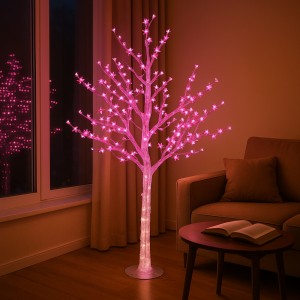 Украшение для дома, сада или витрины Светодиодное дерево «Сакура» 1.8 м, 500 LED, IP44, Розовый (4389)