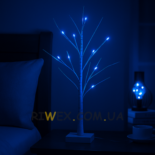 Светодиодный декоративный светильник дереао с аккумулятором BRICO Ultra 90 LED 900Lm ip20 2400mAh Синий (4389)