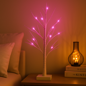 Світлодіодний декоративний світильник дереао з акумулятором BRICO Ultra 90 LED 900Lm ip20 2400mAh Рожевий (4389)