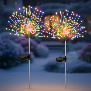Светодиодный садовый светильник «Одуванчик» 90 см, 120 LED на солнечной батарее, Мультицвет (4389)