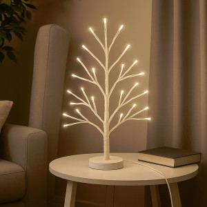 Светодиодная декоративная гирлянда «Белое дерево» 60 см 80 диодов 220В Белое свечение (4389)