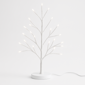 Світлодіодна декоративна гірлянда "Біле дерево" 60 см 80 діодів 220В Синє світіння (4389)