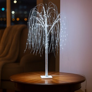 Новорічне декоративне дерево-гірлянда “Верба” 60 см, 48 LED, Білий (4389)