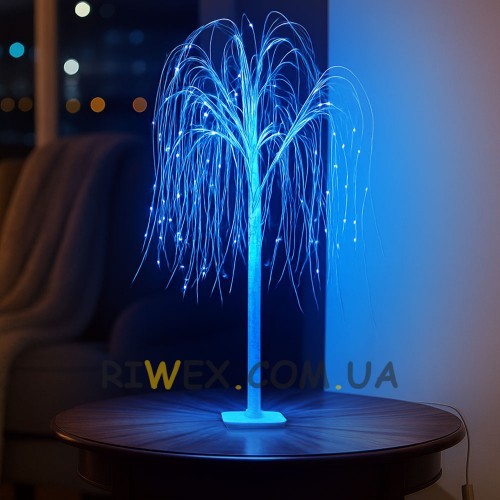 Новорічне декоративне дерево-гірлянда “Верба” 60 см, 48 LED, Синій (4389)