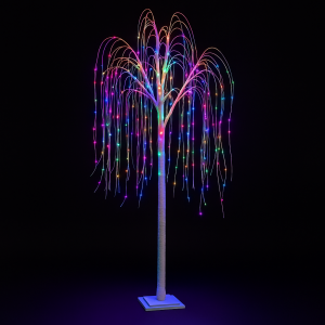 Новогоднее декоративное дерево-гирлянда “Ива” 60 см, 48 LED, Мультицвет (4389)