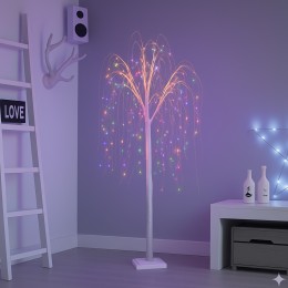 Декоративне дерево-гірлянда у формі верби 120 см 72 ламп Мульти (4389)