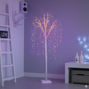 Декоративне дерево-гірлянда у формі верби 120 см 72 ламп Мульти (4389)