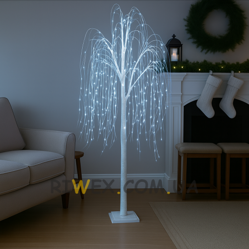 Світлодіодне декоративне дерево-гірлянда "Верба" 180 см 150 ламп Білий (4389)