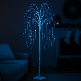Світлодіодне декоративне дерево-гірлянда "Верба" 150 см 120 ламп Синій (4389)