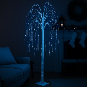 Светодиодное декоративное дерево-гирлянда "Ива" 150 см 120 ламп Синий (4389)